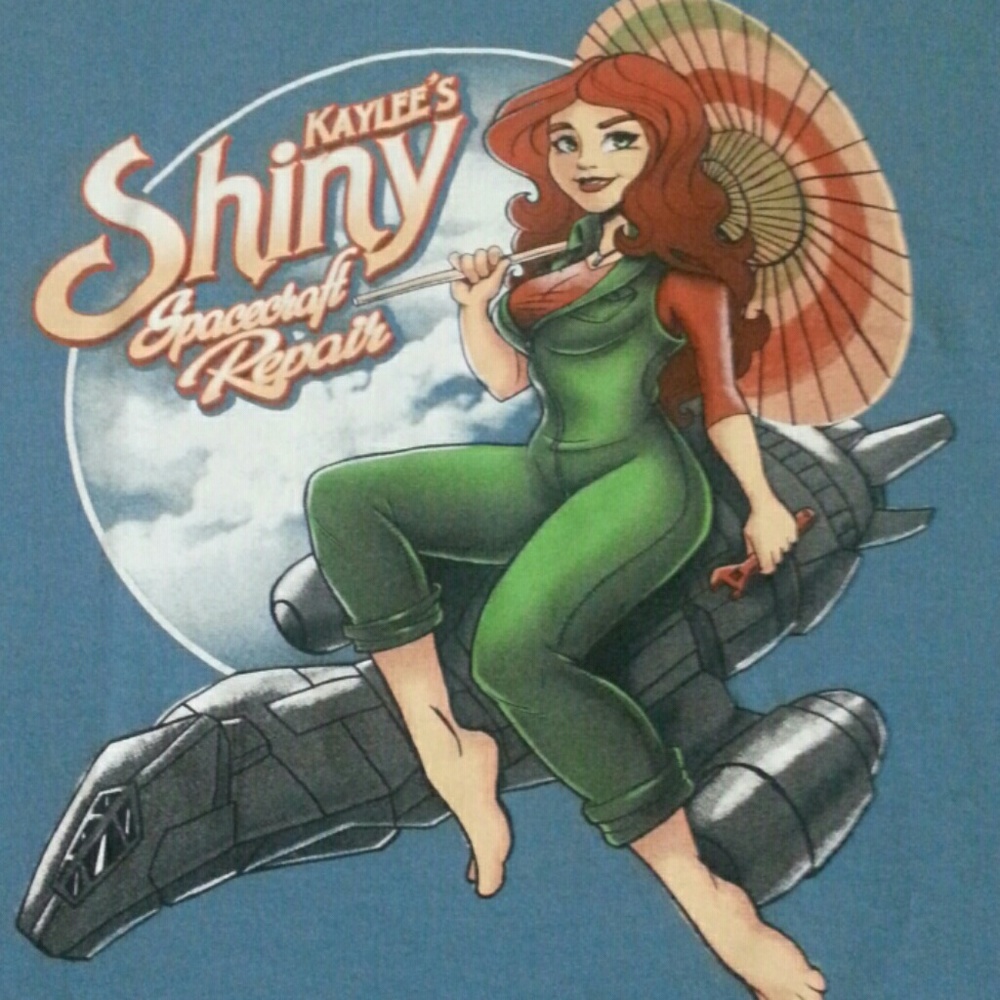 KAYLEE'S SHINY SPACECRAFT REPAIR BEAUTIFUL TOP TEE